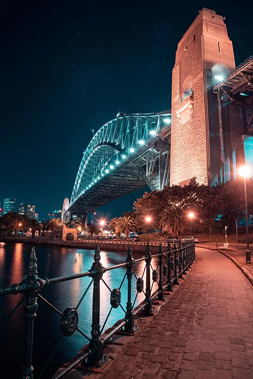 Sydney-Harbour-Bridge-at-night-Cheap-Flights